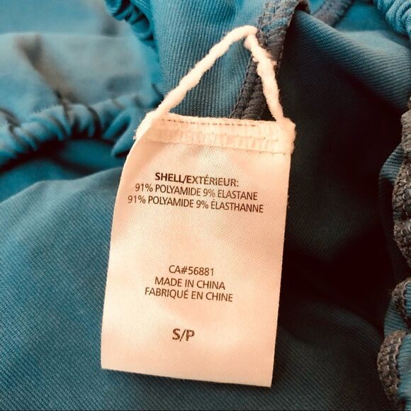 O’NEILL 365 Teal Active Long Sleeve Top Thumbholes Back Pocket Drawstring / Sz S - Picture 8 of 8